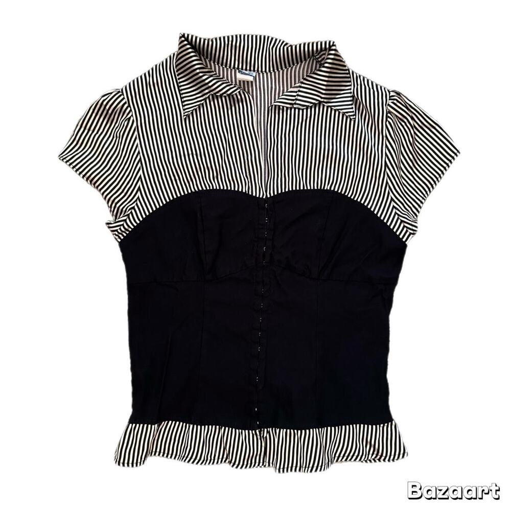 Y2k pinstriped top